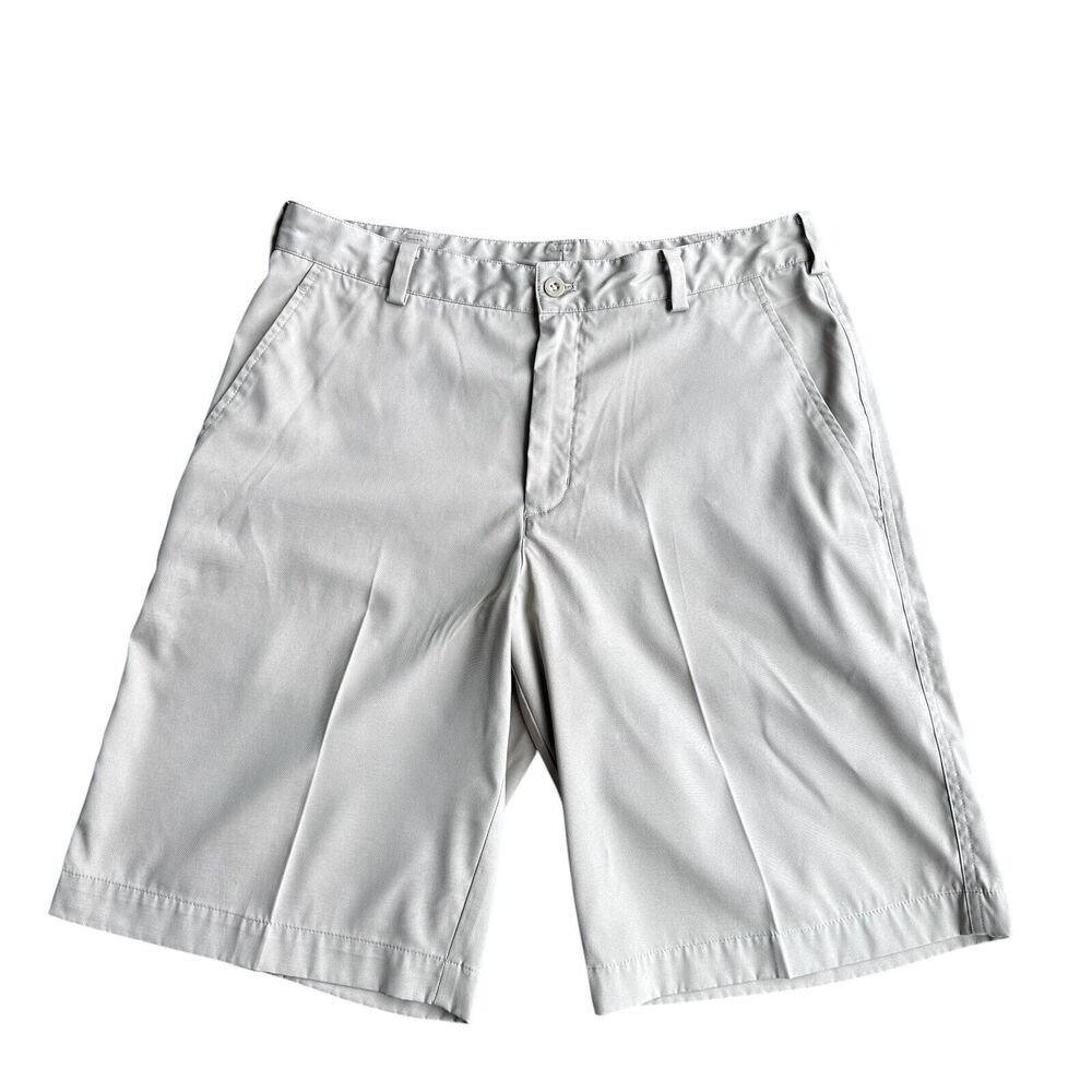Men’s NIKE GOLF Dri-Fit Khaki Flat Front Golf Shorts - Size 32